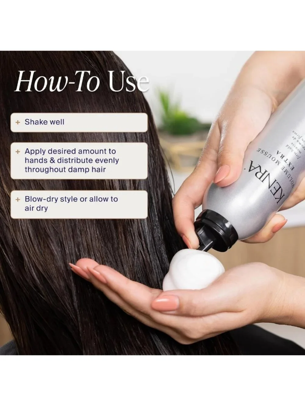 Extra Firm Hold Volume Mousse | Lightweight, Non-Drying Formula | Tames Frizz